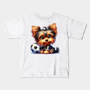 Cute Yorkshire terrier Kids T-Shirt